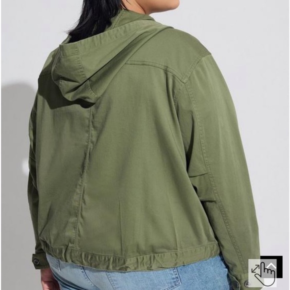 NEW Torrid hooded cropped utility jacket - Picture 2 of 12